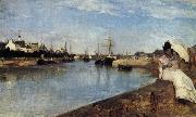 Berthe Morisot Vue du petit Port de Lorient France oil painting artist